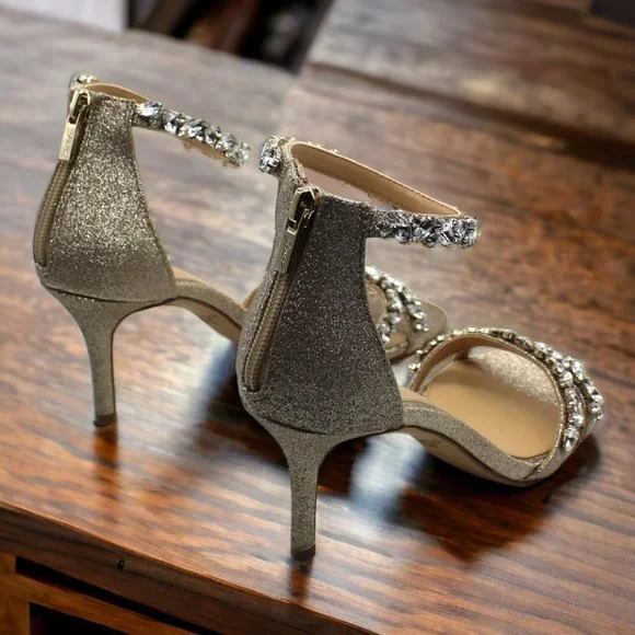 Jewel Badgley Mischka Caroline Embellished Ankle-Strap Evening Sandals (size 6.5 - Picture 5 of 7